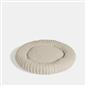 OHS Ribbed Pet Bed Soft Fleece Round Calming Anti Anxiety Cushion for Dog Cat