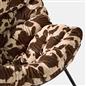 OHS Rocking Chair Ribbed or Smooth Faux Fur Upholstered Metal Frame Cushioned