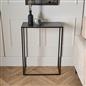 OHS Marble End Table Modern Console Bedroom Side Nightstand Metal Frame