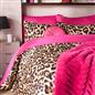 OHS Leopard Reversible Duvet Cover Microfibre Bedding Set with Pillowcase