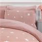 OHS Stars Teddy Fleece Duvet Cover with Pillowcase Soft Plush Bedding Set