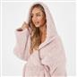OHS Teddy Marl Fleece Soft Adults Dressing Gown Unisex Full-Length Robe