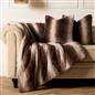 Stripe Throw Over Blanket Faux Fur Fleece Super Soft Plush Sofa Warm Bedspread