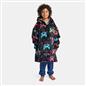 OHS Kids Print Hooded Blanket Flannel Sherpa Lined Wearable Throw Hoodie
