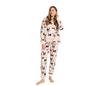 OHS Pet Print Loungewear Set Hoodie Blanket Sherpa Lined Fleece Winter Nightwear
