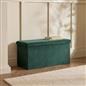 OHS Folding Ottoman Storage Box Footstool Tub Space Saving Velvet Seat