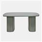 OHS Madison Coffee Table Ribbed Engineered Wood Side End Desk Home Decor
