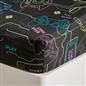 OHS Kids Microfibre Fitted Sheet Fun Print 25cm Hotel Quality Easy Care