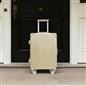 OHS Metallic Effect Suitcase Set 3-Piece Hard Shell Luggage 4 Wheel ABS