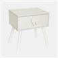 OHS Bow Decor Bedside Wood Nightstand 1 Drawer Storage Unit End Table Home Decor