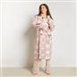 OHS Teddy Marl Dressing Gown Prints Ladies Warm Womens Loungewear Bathrobe