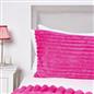 OHS Ribbed Bolster Pillow Faux Fur Long Luxury Soft Maternity Support Cushion