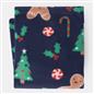 OHS Xmas Throw Blanket Gingerbread Man Soft Warm Travel Foldable Blanket