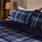 OHS Tartan Check Teddy Fleece Thermal Duvet Cover Bedding Set