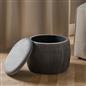 Ottoman Storage Stool Matte Velvet Pleated Home Decor Vanity Pouffe Chair Seat