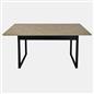 OHS Extendable Dining Table 4-6 Seater Chevron Wood Effect Kitchen Tables