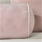 OHS Piped Edge Bolster Cushion Matte Velvet Bedroom Sofa Plump Filled Pillow