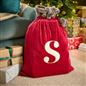 OHS Christmas Alphabet Stocking Sack Set Festive Xmas Santa Gift Bag