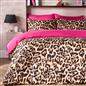 OHS Leopard Reversible Duvet Cover Microfibre Bedding Set with Pillowcase