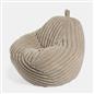 OHS Ribbed Bean Bag Chair Adult Gaming Beanbags with Filling Cosy Couch