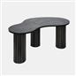 OHS Madison Coffee Table Ribbed MDF Irregular Living Room Home Decor
