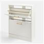OHS Ribbed Shoe Rack 2 Drawer Wooden Cabinet Shoes Organiser Stand Holder