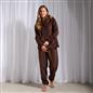 OHS Fleece Loungewear Set Coral Winter Sherpa Nightwear 2-Piece Hoodie Jogger