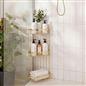 OHS 3 Tier Shower Caddy Bathroom Organiser Plastic Freestanding Corner Shelf