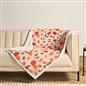OHS Paw Pet Blanket Reversible Sherpa Fleece Dog Cats Thermal Calming Throw