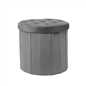 OHS Folding Ottoman Storage Box Footstool Tub Space Saving Velvet Seat