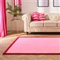 OHS Contrast Border Rug Non Slip Tufted Hallway Runner Floor Carpet