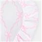 OHS Heart Scatter Cushion Bow Lattice Frill Microfibre Decorative Throw Pillow