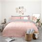 Brentfords Reversible Blush Grey Duvet Cover with Pillowcase Pink Bedding Set