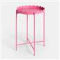 OHS Scallop Edge Side Table Coffee Tables with Metal Frame
