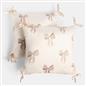 OHS Bows Cushion Covers Matte Velvet Living Room Square Pillowcases Home Decor