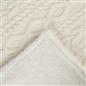 OHS Cable Knit Blanket Sherpa Fleece Sofa Plush Soft Warm Throw Over Bed Chair