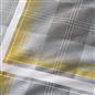 OHS Denim Check Duvet Cover with Pillowcase Tartan Bedding Set Ochre Grey