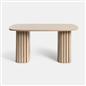 OHS Madison Coffee Table Ribbed Engineered Wood Side End Desk Home Decor