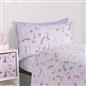 Reversible Duvet Cover Set Kids Ballerina Soft Floral Quilt Pillowcases Bedding