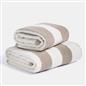 OHS Stripe 100% Cotton Bath Hand Towel Hotel Luxury Shower Soft Absorbent