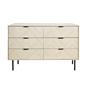 OHS Chevron Storage Unit Chest Engineered Wood 6 Drawer Cabinet Sideboard