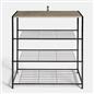 OHS Manhattan Shelf Storage 4 Tier Shoe Organiser Unit Hallway Office Home
