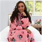 Minnie Mouse Hoodie Blanket Oversized Wearable Soft Sherpa Fleece Throw, Pink