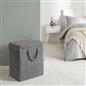 OHS Ribbed Laundry Basket with Lid Foldable Hamper Bag Washing Bin Storage