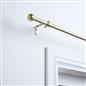 OHS 120-200cm Curtain Pole Extendable Metal 16mm Ball Trumpet Twist Finnials