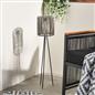 OHS Solar Floor Lamp Rattan Cordless Outdoor Garden Light Dusk Sensor