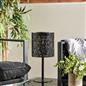 OHS Solar Table Lamp Carved Metal Cordless Outdoor Garden Light Dusk Sensor