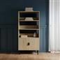 OHS Ribbed Display Cabinets 4 Tier Engineered Wood Shelf Storage Unit