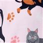 OHS Pet Print Loungewear Set Hoodie Blanket Sherpa Lined Fleece Winter Nightwear