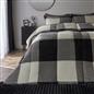 OHS Check Coverless Duvet Pillowcase Bedding Set Teddy Fleece Gingham 10.5 TOG